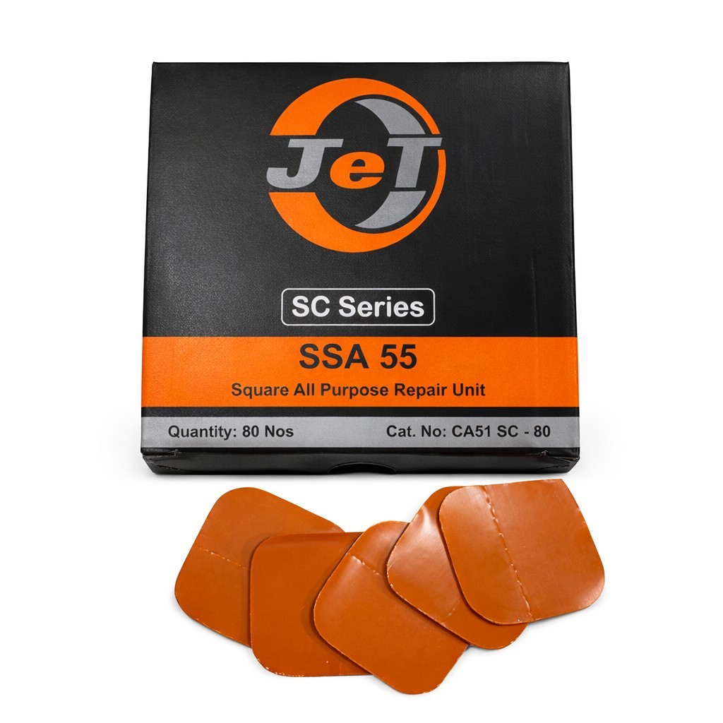 80 Pcs JET SSA 55 All Purpose Repair Square Tire Patch Medium 2.1/8 80 Pcs JET SSA 55 All Purpose Repair Square Tire Patch Medium 2.1/8