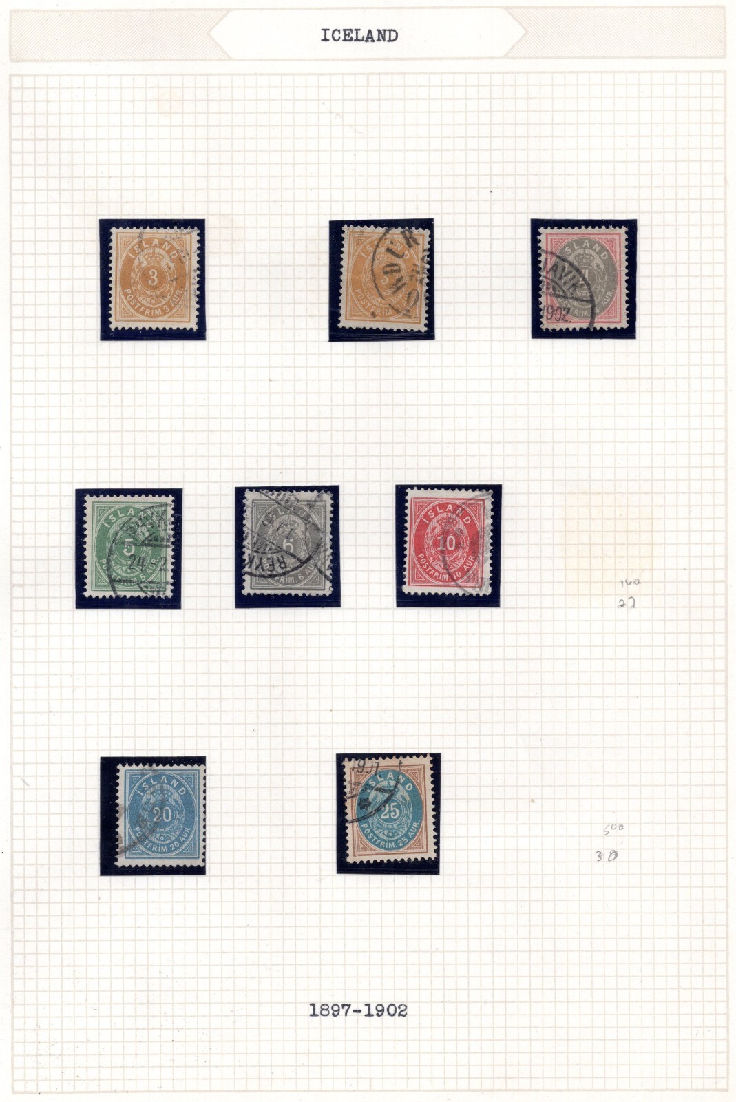 Iceland 1897-1954 Collection Of 140+ Stamps Mint & Used Mostly Complete Sets