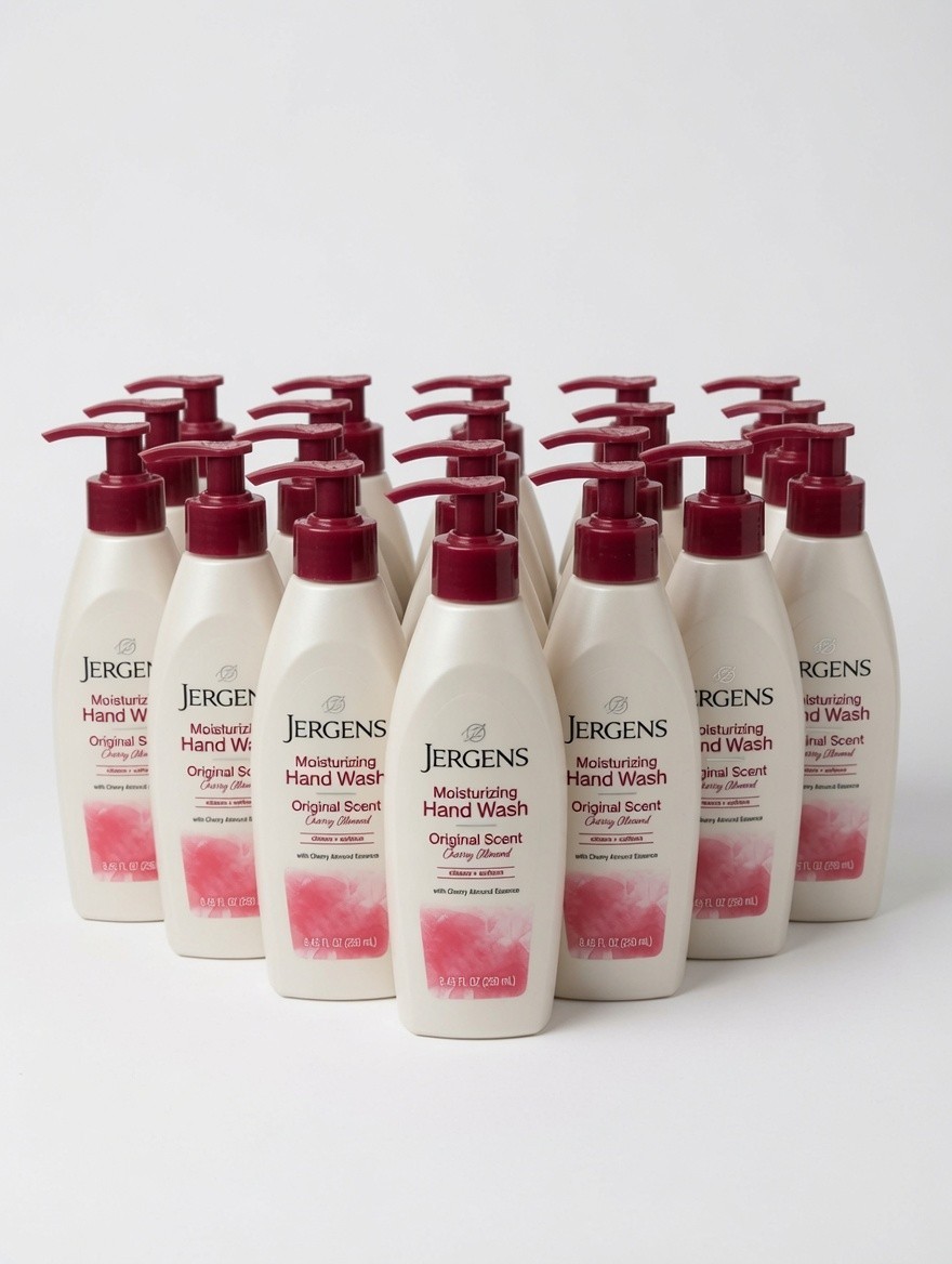 20 Bottles Jergens Hand Wash Original Scent Cherry Almond 8.45oz - DISCONTINUED