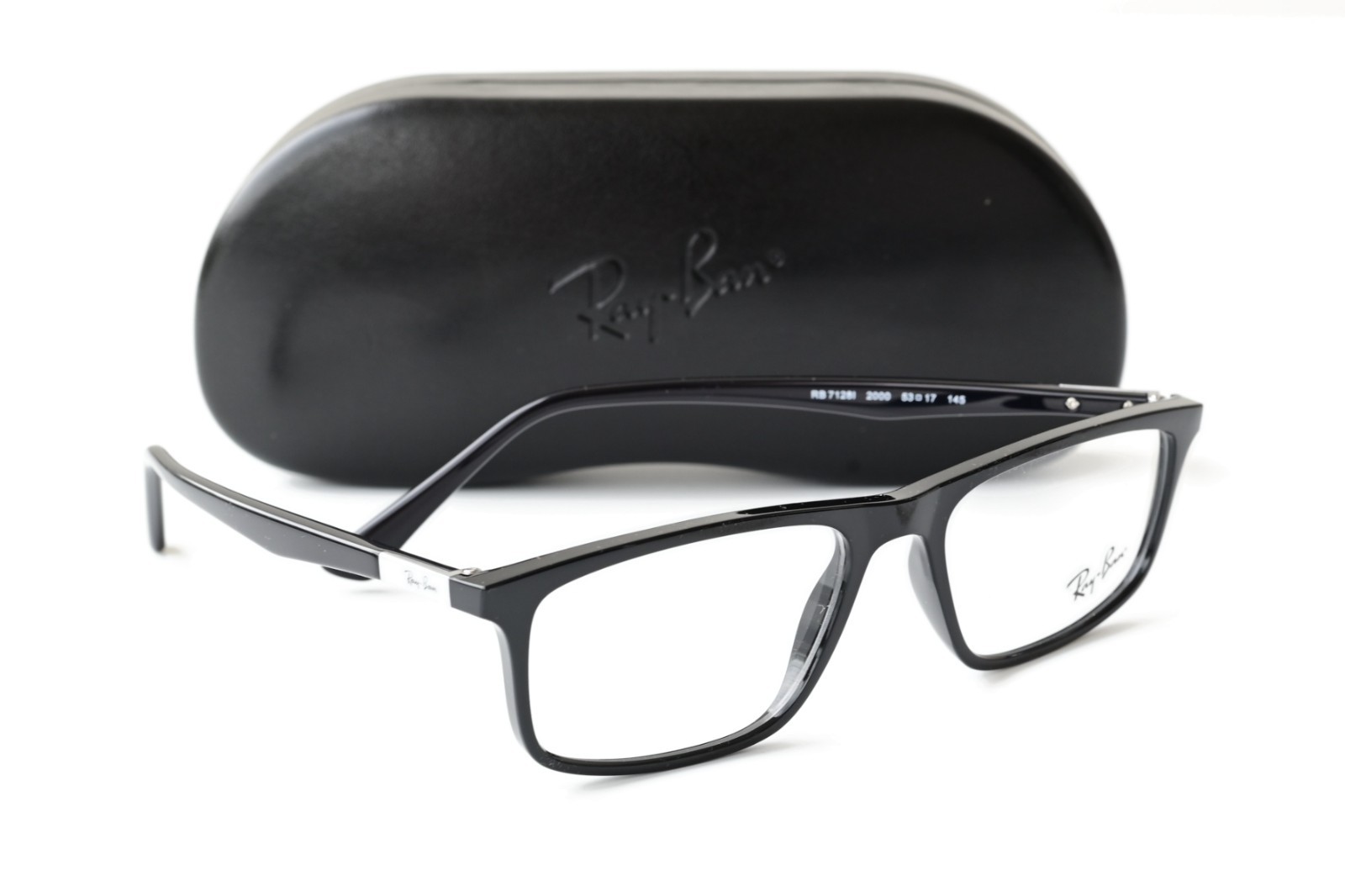 Ray-Ban RX7128II 2000 Black Optical Eyeglasses Full RIm Frames 53-17-145