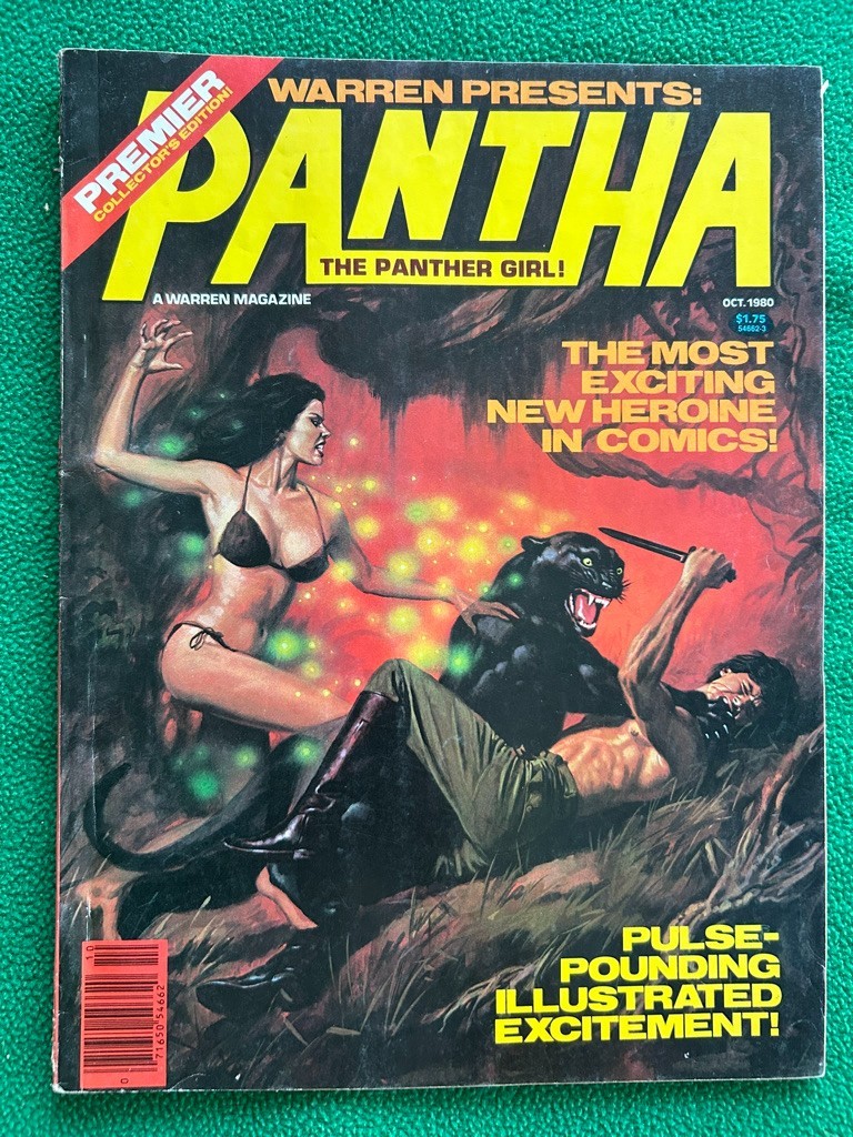 Warren Presents #8 PANTHA The Panther Girl October 1980 Premier Edition Magazine