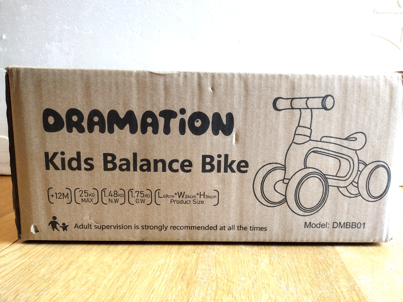 Dramation Pink Kids Balance Bike for Ages 12-36 mo Indoor/Outdoor Dramation Pink Kids Balance Bike for Ages 12-36 mo Indoor/Outdoor