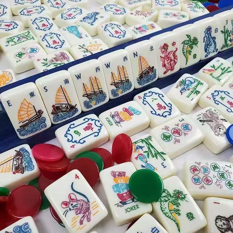 Brand New160 American Mahjong Tiles, Acrylic Mother of Nature Gift