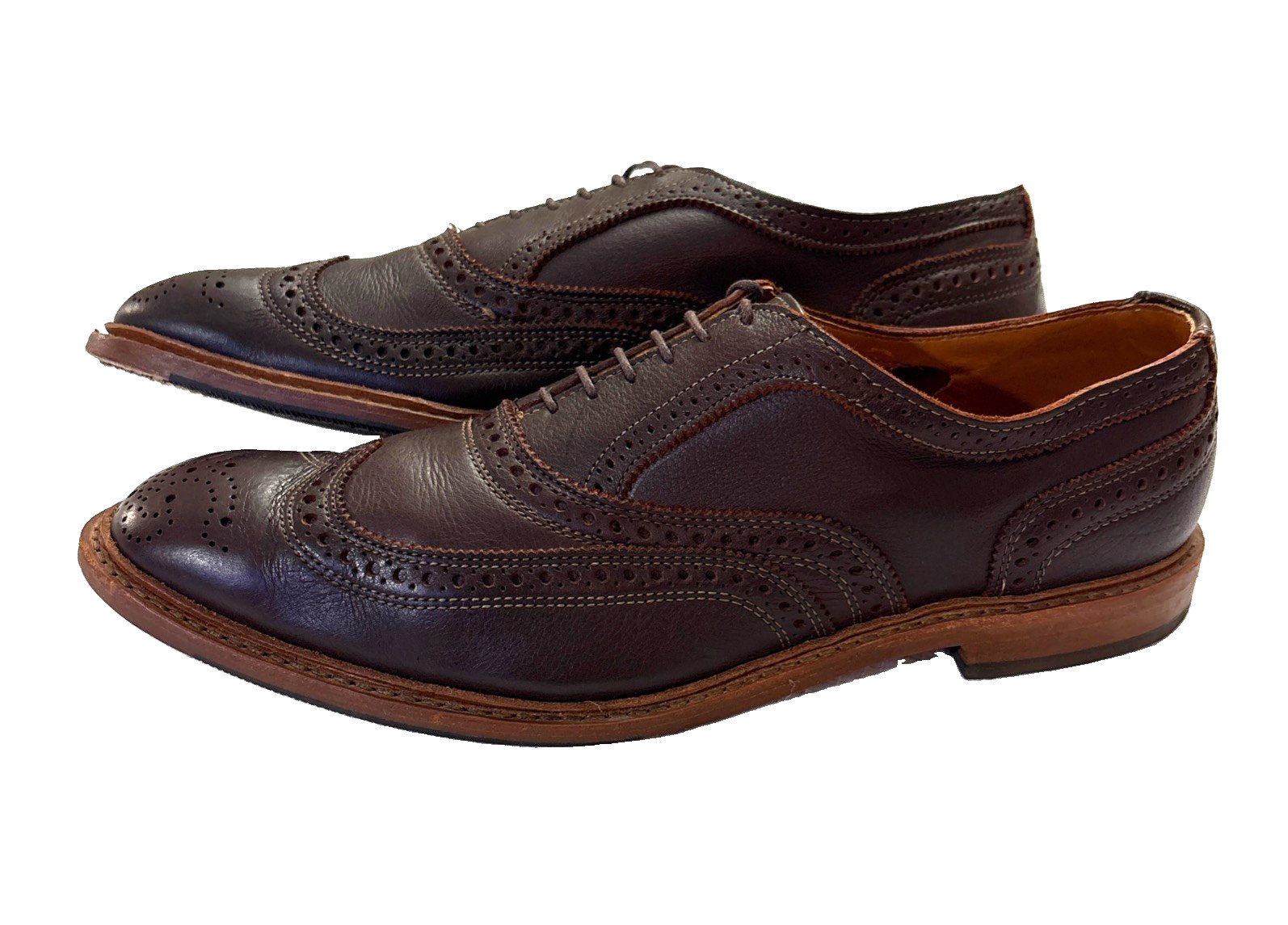 Allen Edmonds Neumok 2.0 Dress Shoes Men 13D Oxford Wingtip Casual Lace Up Brown