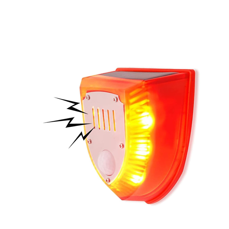 Solar Motion Sensor Alarm Emits Loud Dog Barking & Gunshot Sounds up to 129db