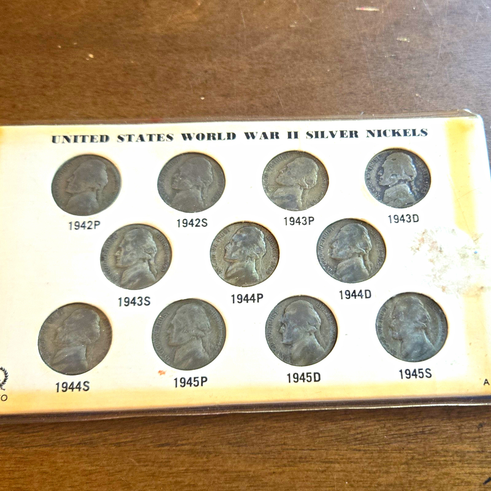 WWII Silver Jefferson Nickels 1942-1945 P/D/S Business Strike Mixed Lot WWII Silver Jefferson Nickels 1942-1945 P/D/S Business Strike Mixed Lot