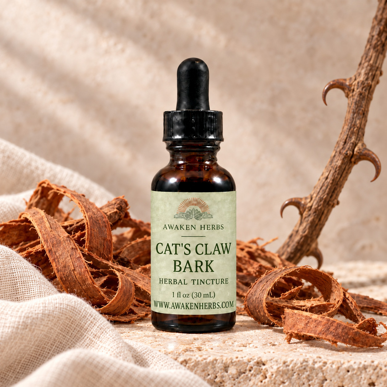 Cat\'s Claw Bark Tincture 1 fl oz | Herbal Liquid Extract Dropper