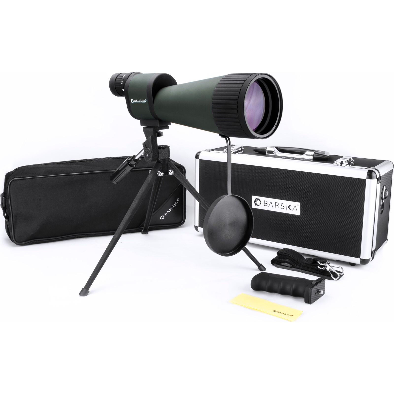 BARSKA 25-125x88 WP Benchmark Straight Spotting Scope w/ Case & Tripod, AD11182