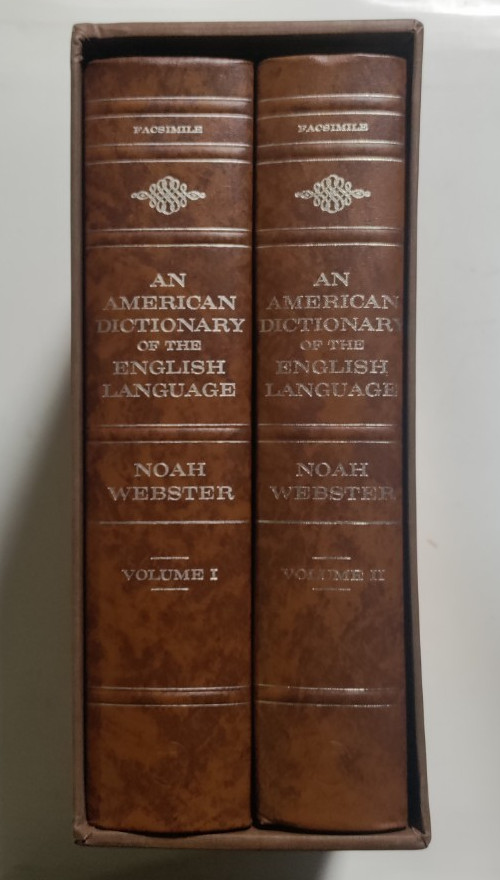 Noah Webster\'s Original 1828 Edition Of An American Dictionary  2 Vol Boxed Set