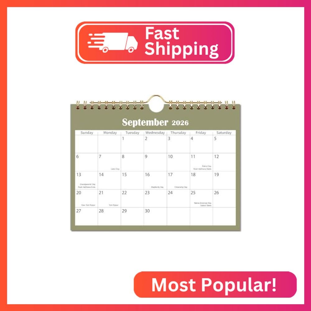 Small Calendar 2026-2027, 6.4 x 8.5 Mini Calendar, Jul 2026 - Dec 2027