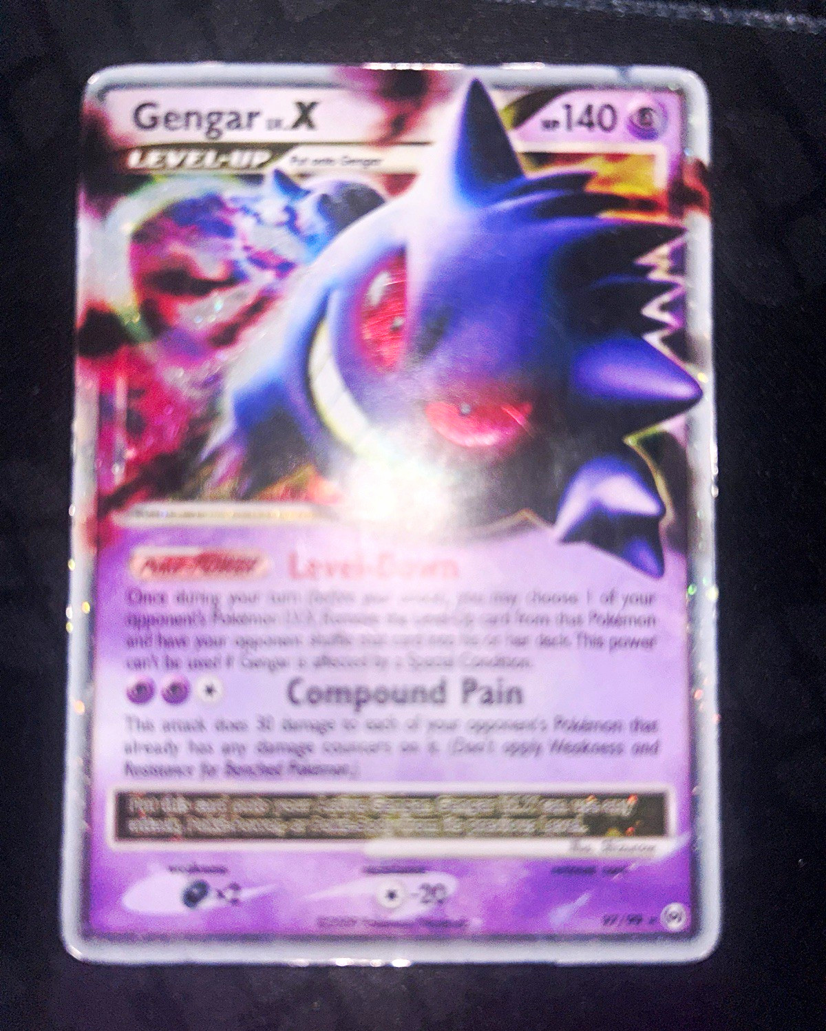 The Pokémon Company Gengar LV.X 97/99 Arceus Ultra Rare Holo EN 2009 140HP