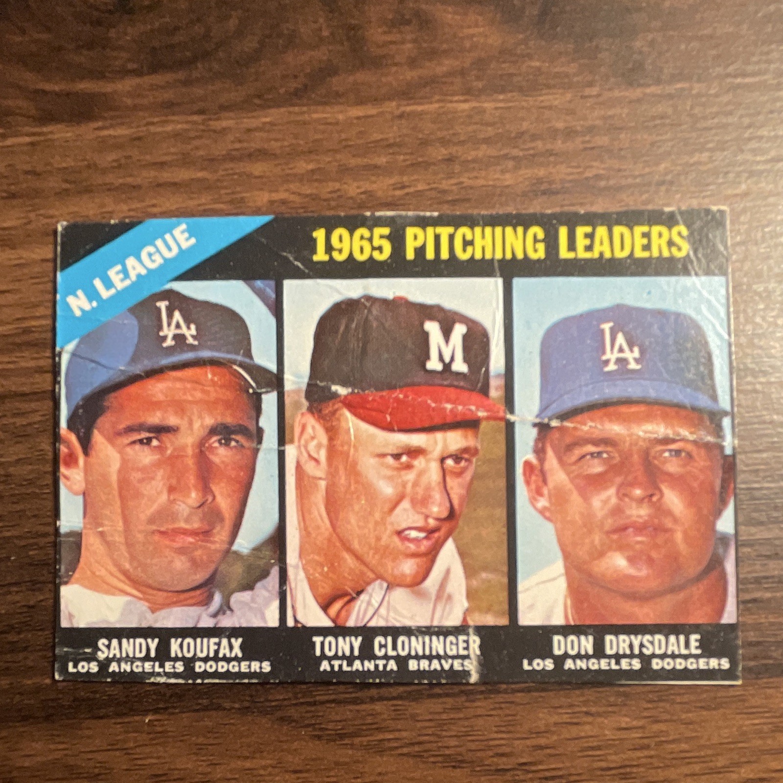 Topps 1966 League Leaders 1965 Pitching Leaders Koufax Drysdale #223 Topps 1966 League Leaders 1965 Pitching Leaders Koufax Drysdale #223