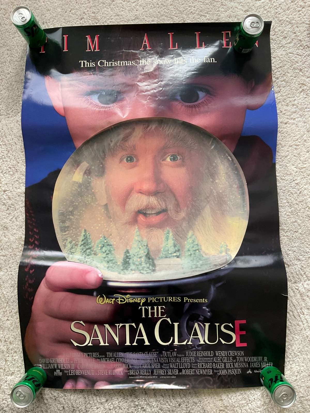 RARE 3D SNOW GLOBE VERSION The Santa Clause 1994 Lenticular DS 27x40 Poster