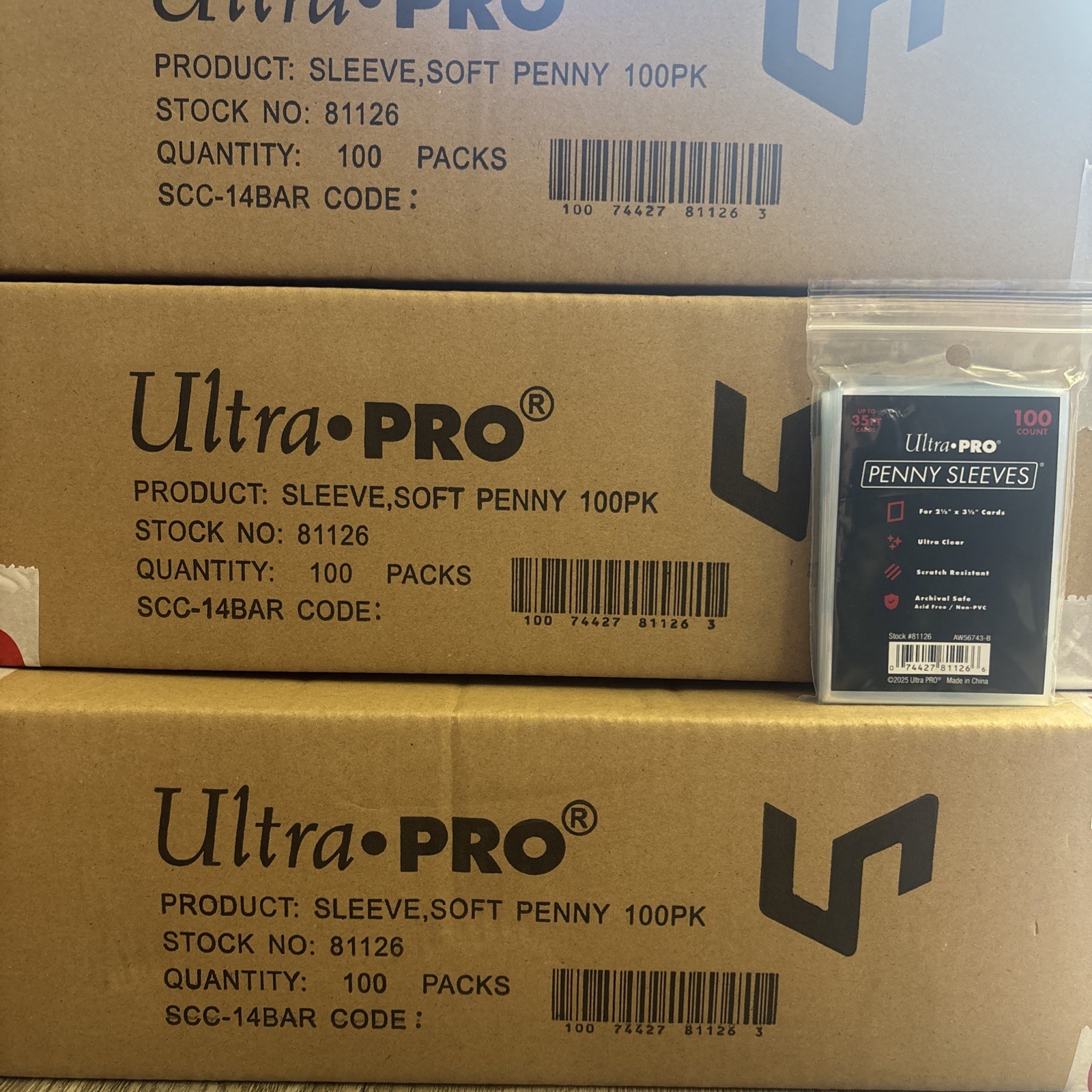 10,000 Ultra Pro Regular Standard Card SOFT PENNY SLEEVE NEW SEALED CASE 100x100