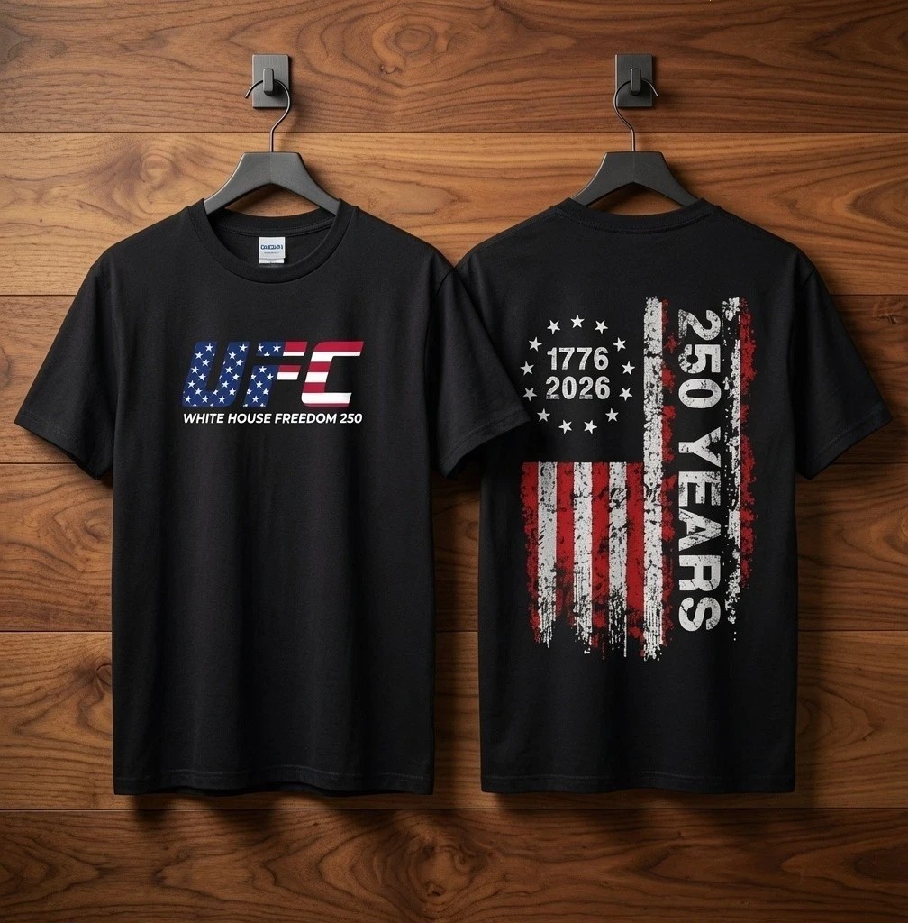 UFC Freedom 250 T-Shirt USA Made 1776 2026 4th Of July Patriotic Men Women UFC Freedom 250 T-Shirt USA Made 1776 2026 4th Of July Patriotic Men Women