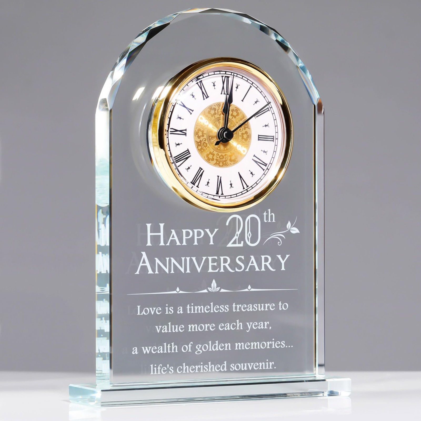 YWHL 20th Anniversary Quartz Clock Gifts for Him and Her 20 Years Wedding An... YWHL 20th Anniversary Quartz Clock Gifts for Him and Her 20 Years Wedding An...