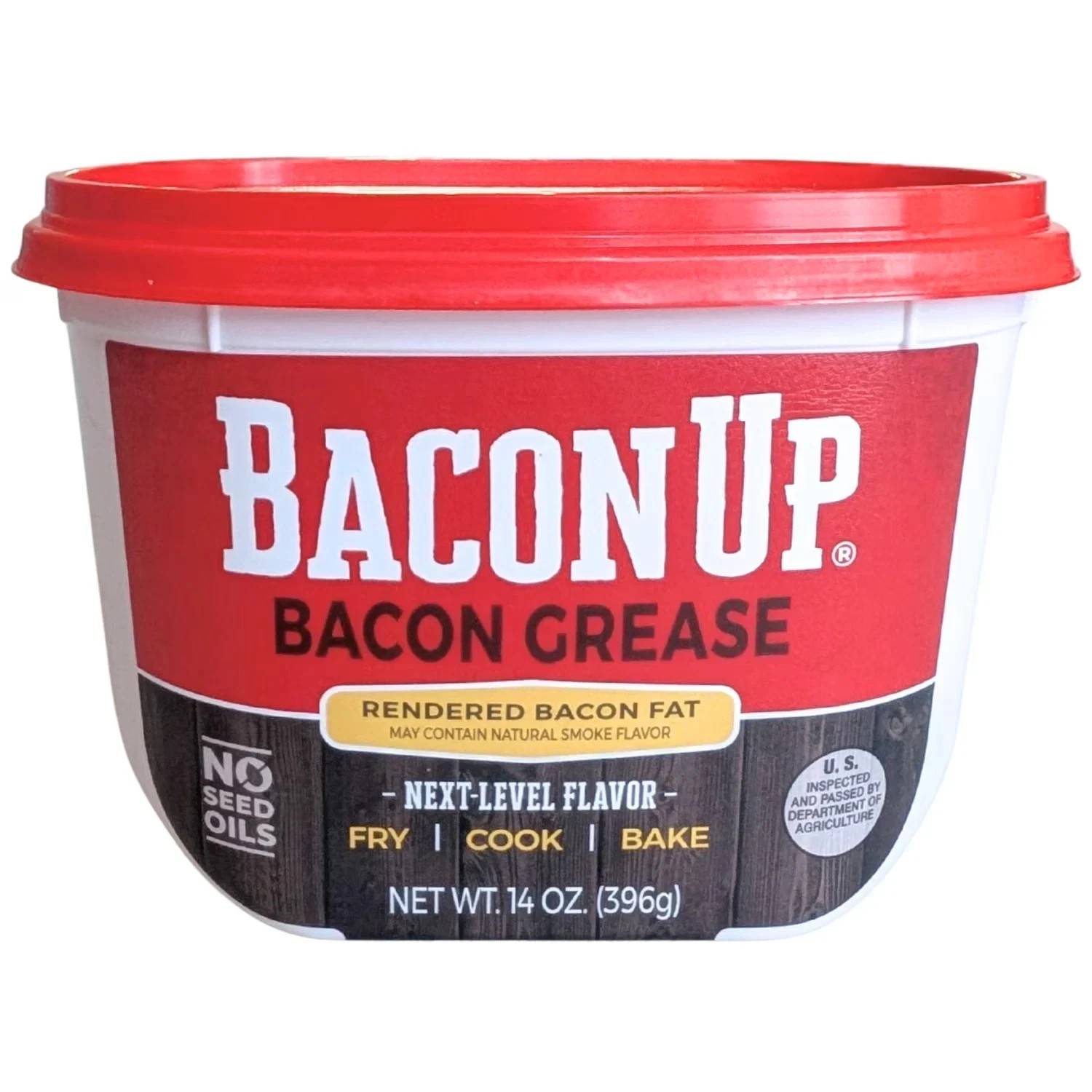 Bacon Up Bacon Grease Rendered Bacon Fat for Frying, Cooking, Baking, 14 ounces,