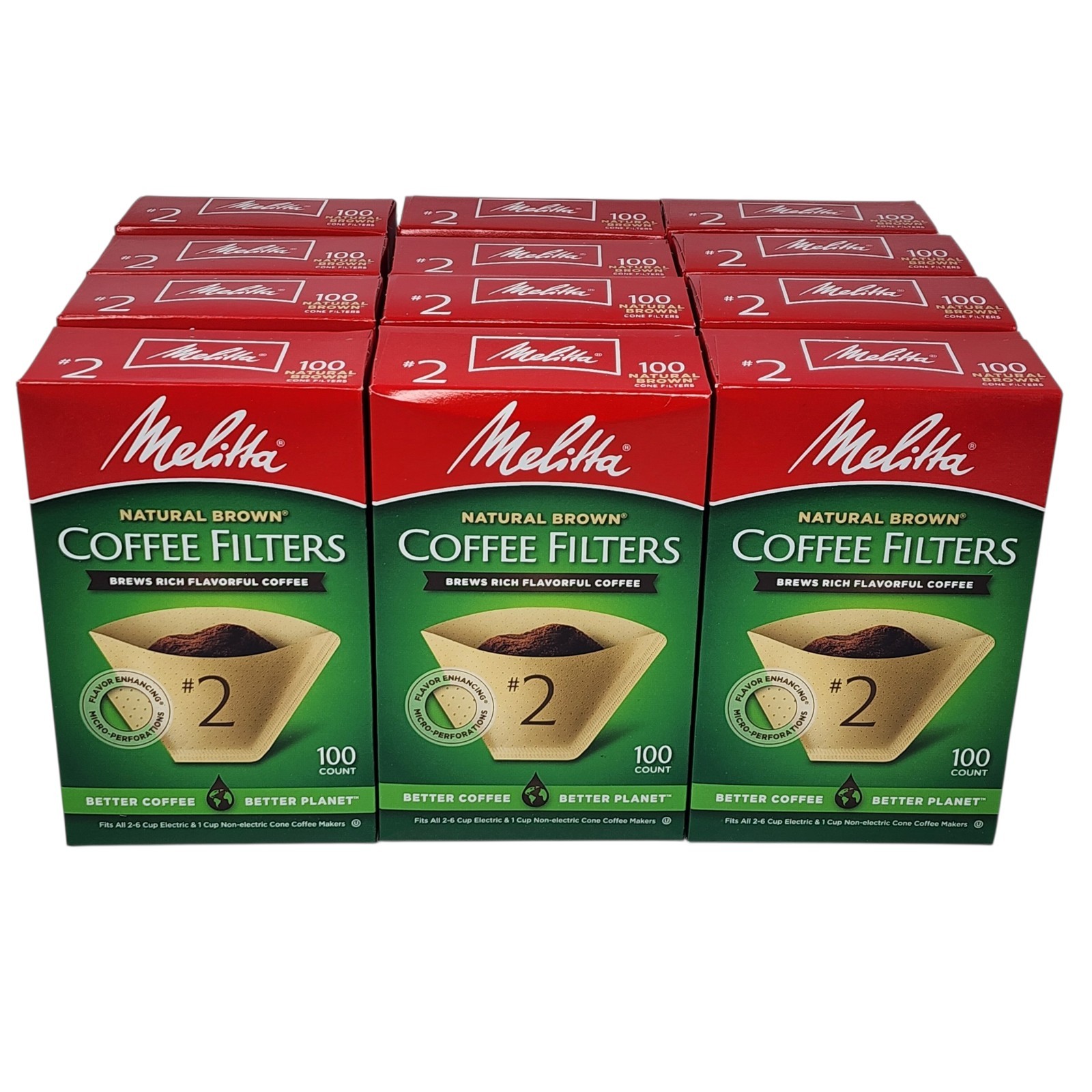 Melitta #2 Cone Natural Brown Coffee Filters (1200 Filters) Melitta #2 Cone Natural Brown Coffee Filters (1200 Filters)