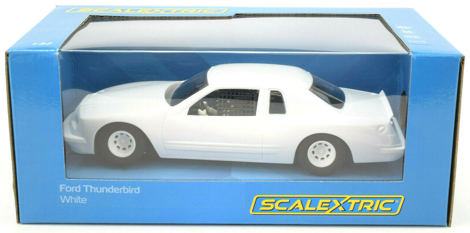 Scalextric White Ford Thunderbird Stock Car DPR 1/32 Slot Car C4077