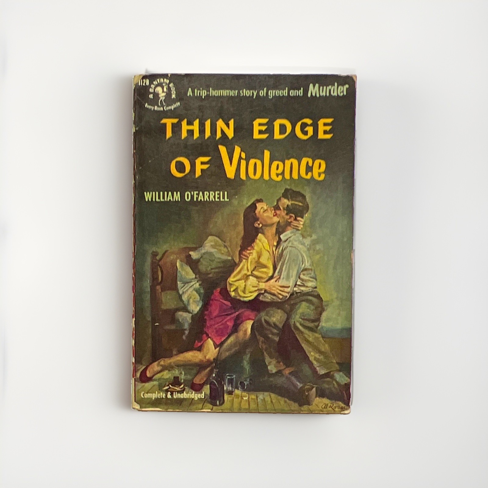 Bantam Books Thin Edge of Violence William O\'Farrell PB 1st Printing 1953