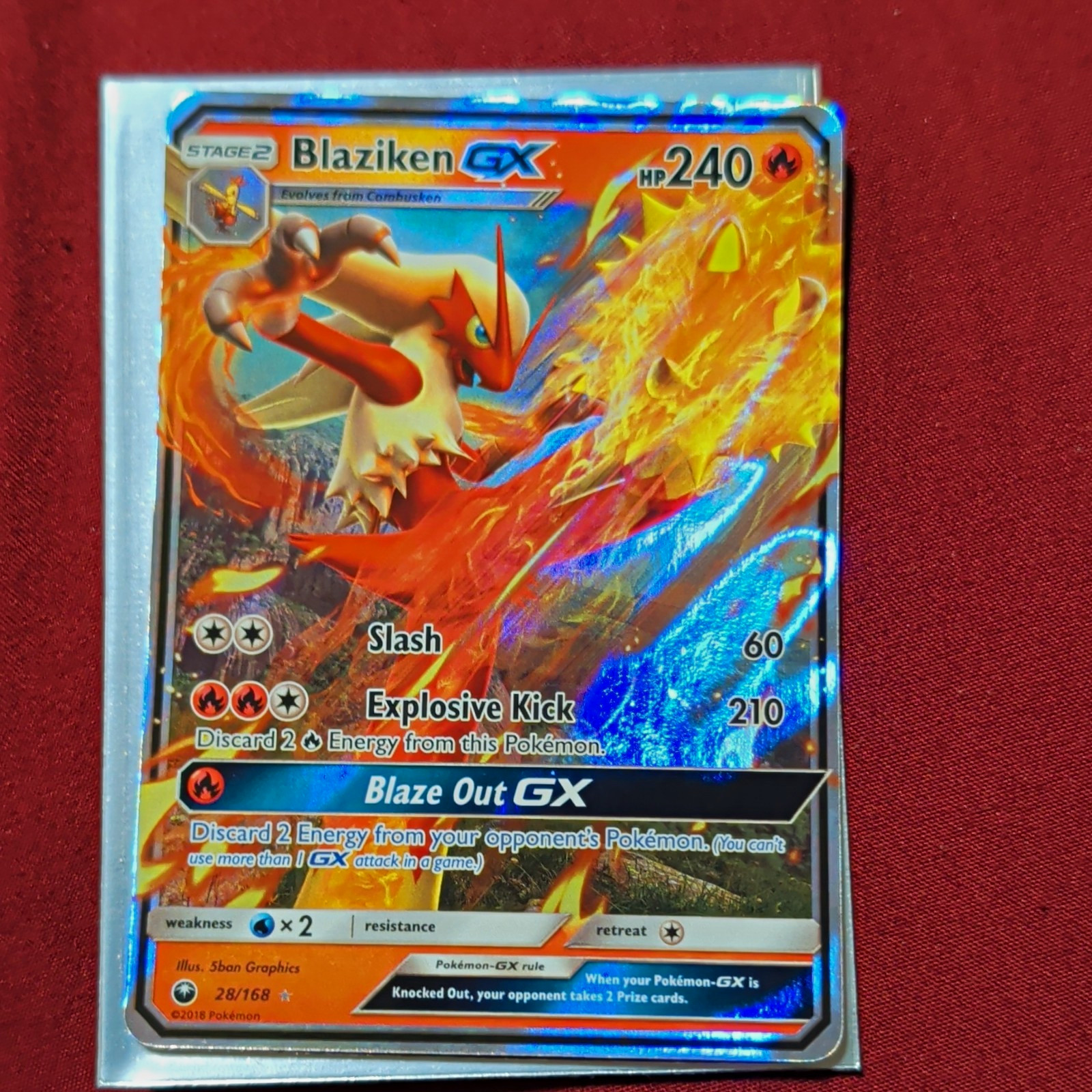 The Pokémon Company Blaziken GX 28/168 Celestial Storm Ultra Rare Holo Eng 2018 The Pokémon Company Blaziken GX 28/168 Celestial Storm Ultra Rare Holo Eng 2018