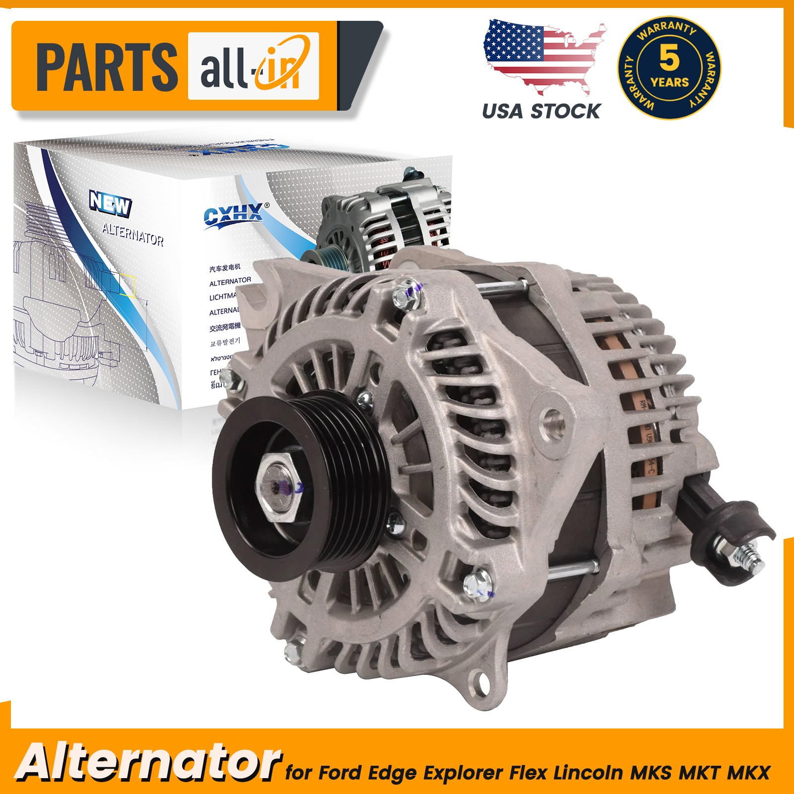 Alternator For Lincoln MKX MKT MKS 2009-2012 Ford Explorer Taurus Edge 11271N