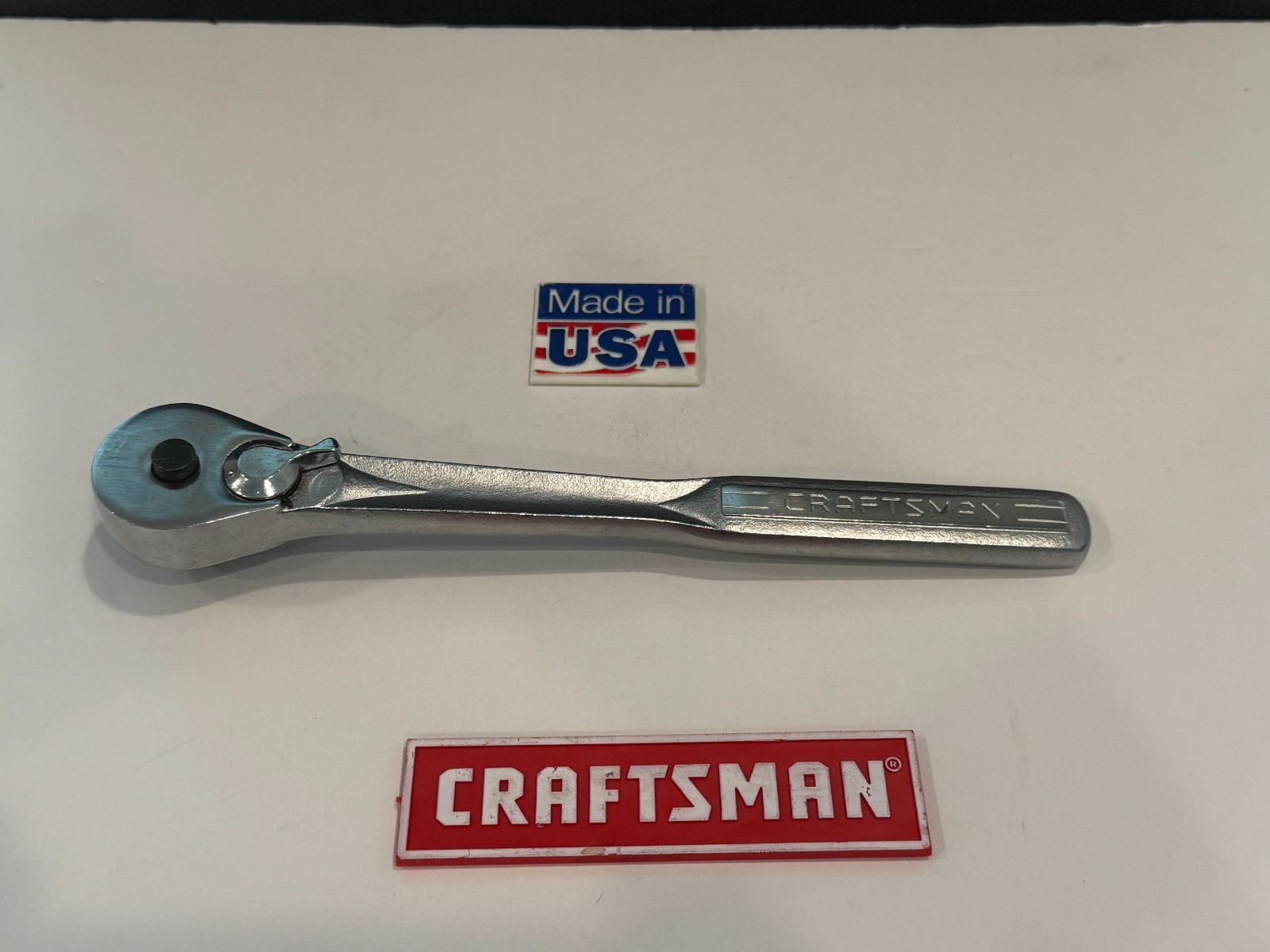 SEARS CRAFTSMAN USA NOS 1/2” Drive Ratchet Prev Gen Teardrop V 44985 Patent Hndl