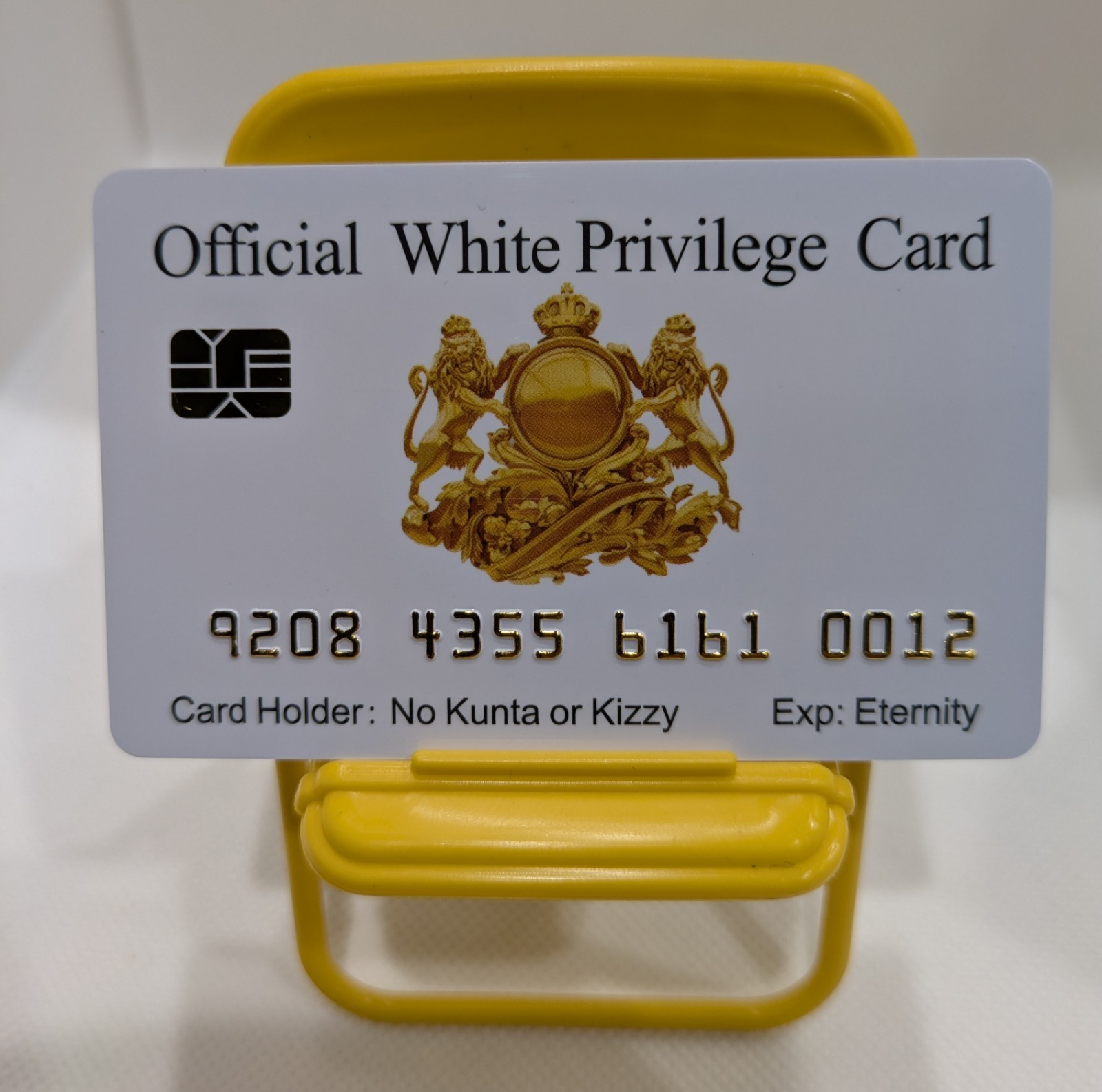 White is a Privilege  Funny Fake Bankcard 8 COUNT. 