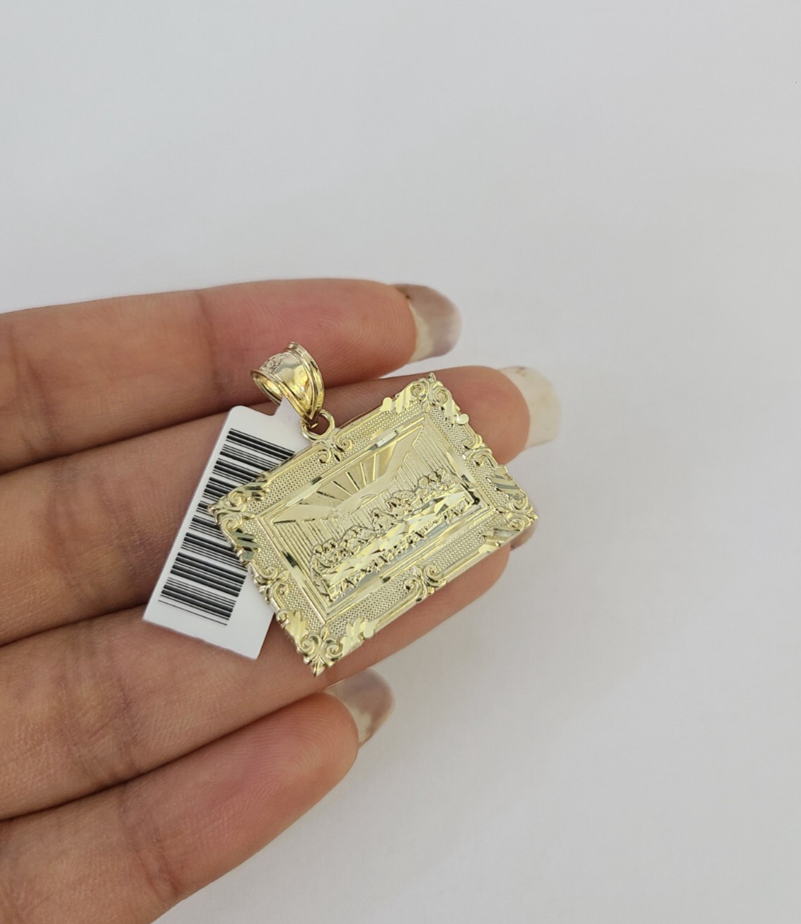 10k Last Supper Charm Pendant REAL 10Kt Yellow Gold Genuine