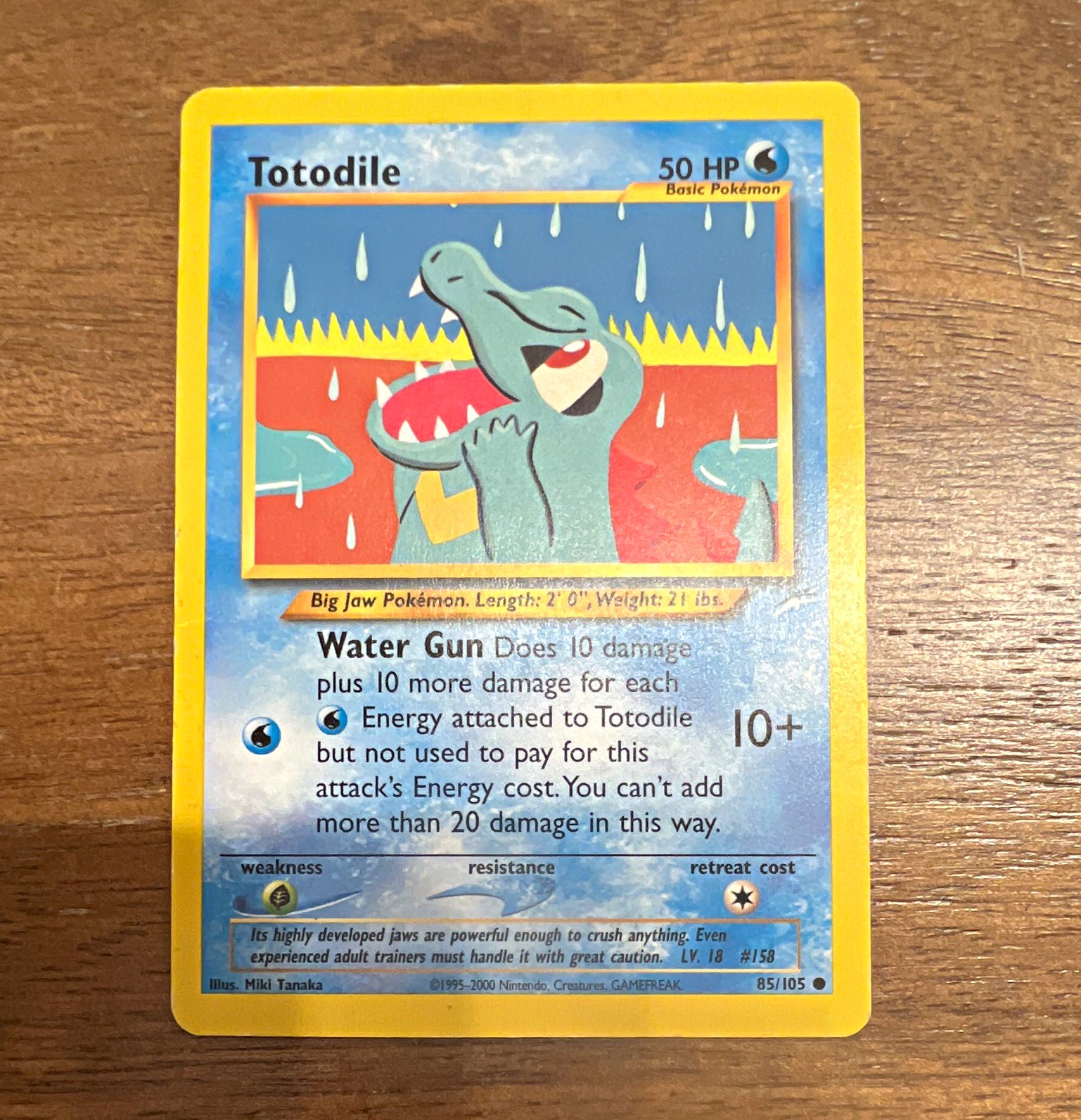 Totodile 85/105 Neo Destiny 2002 Pokémon Card MP – Crease Totodile 85/105 Neo Destiny 2002 Pokémon Card MP – Crease