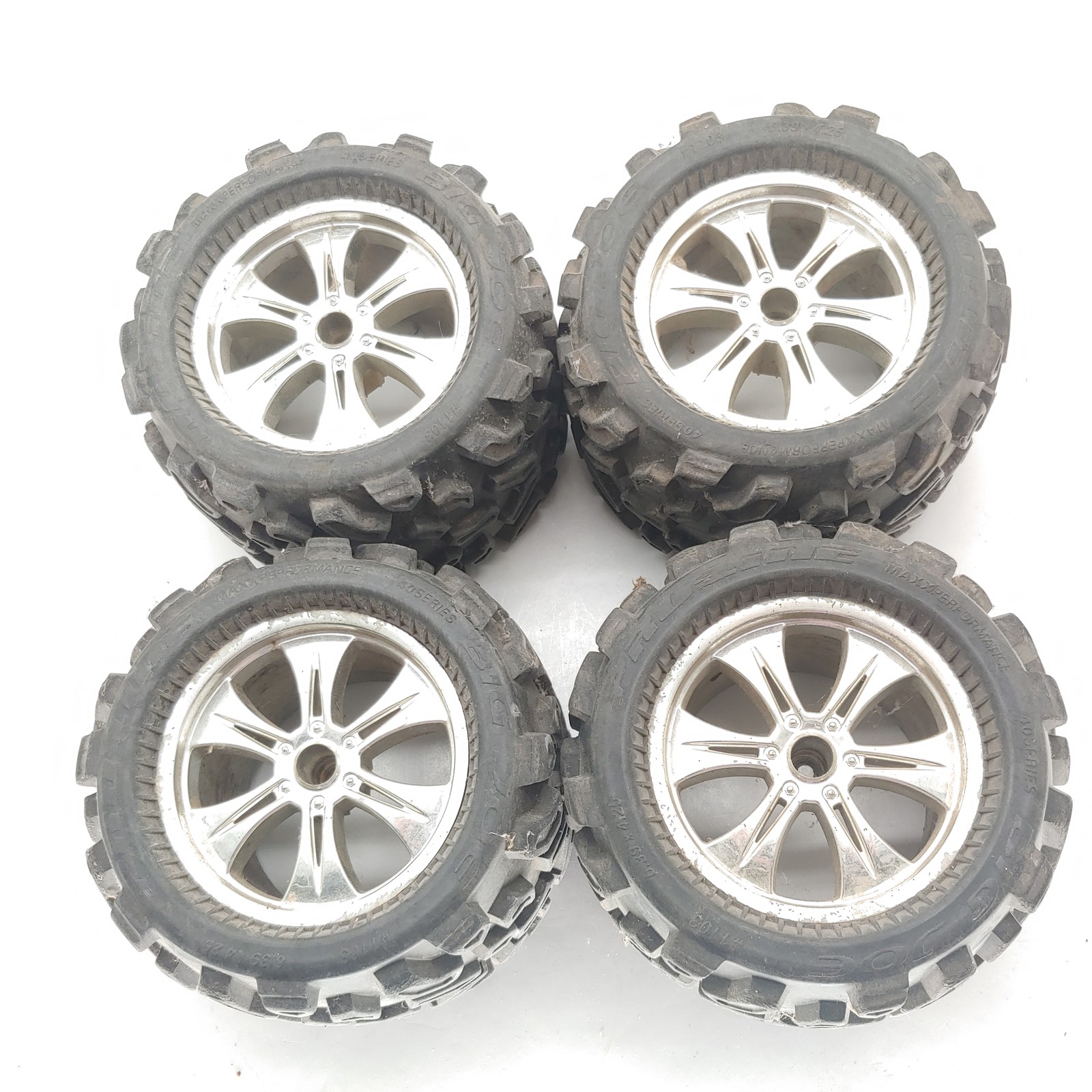 4x Vintage Proline Big Joe 40 Series #1103 1/8 Monster Truck Tires & Wheels 14mm 4x Vintage Proline Big Joe 40 Series #1103 1/8 Monster Truck Tires & Wheels 14mm