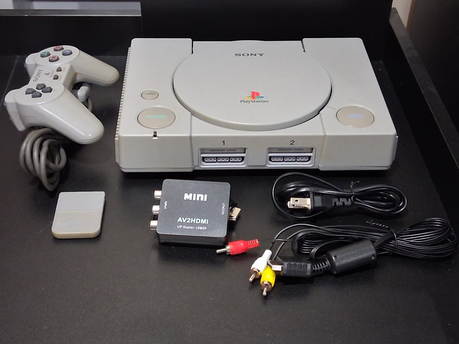 Clean Sony PlayStation 1 PS1 Original Console New Optical Disc Drive HDMI PS One