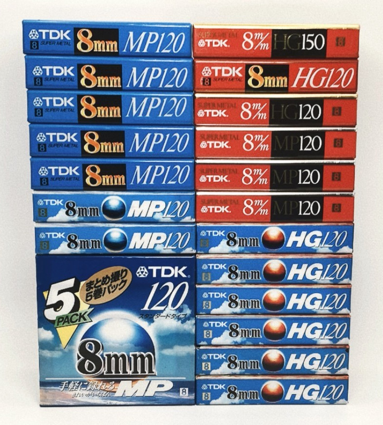 Lot of 24 TDK 8mm Video Tapes MP120 HG120 HG150 120 150min New Sealed Japan