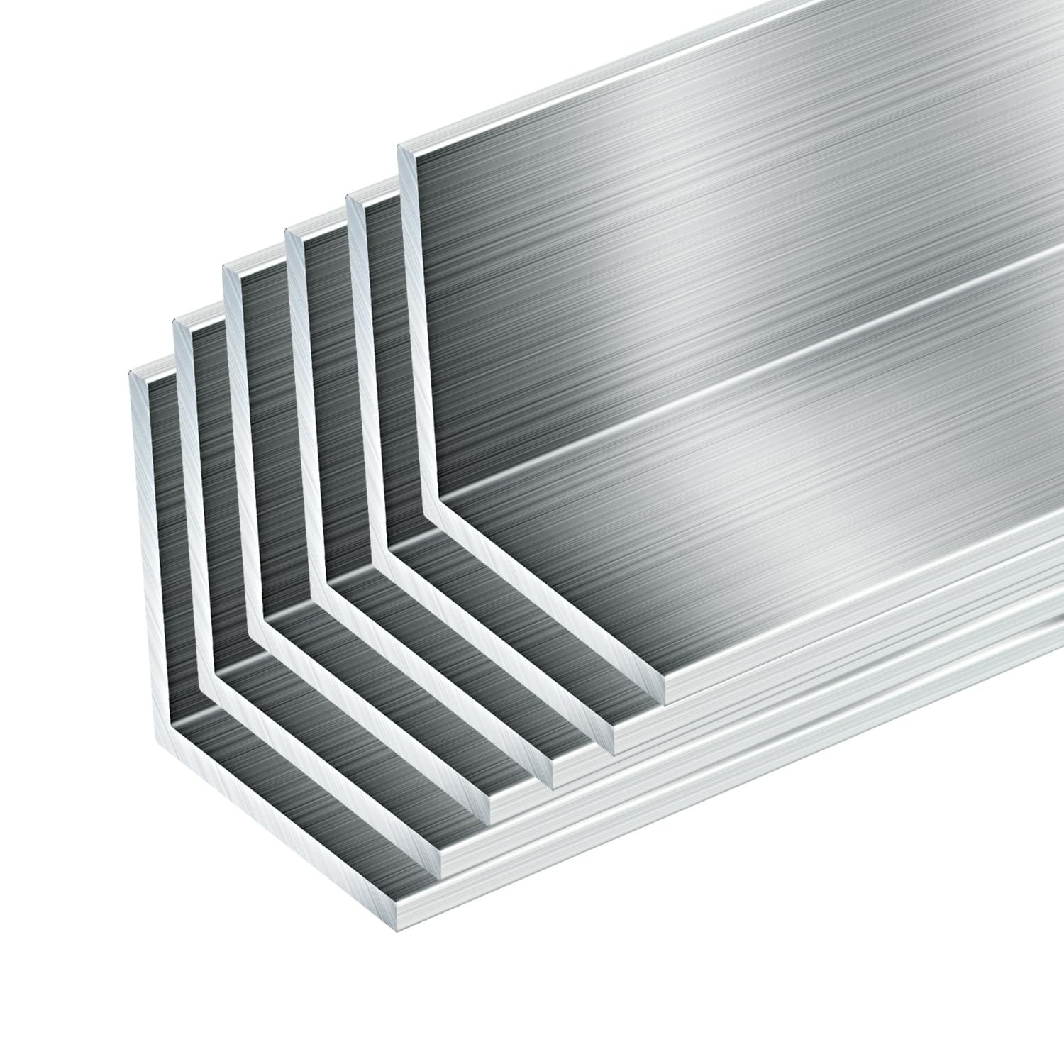 12 PCS Aluminum Angle 1x1x1/16 Inch x 15.55\