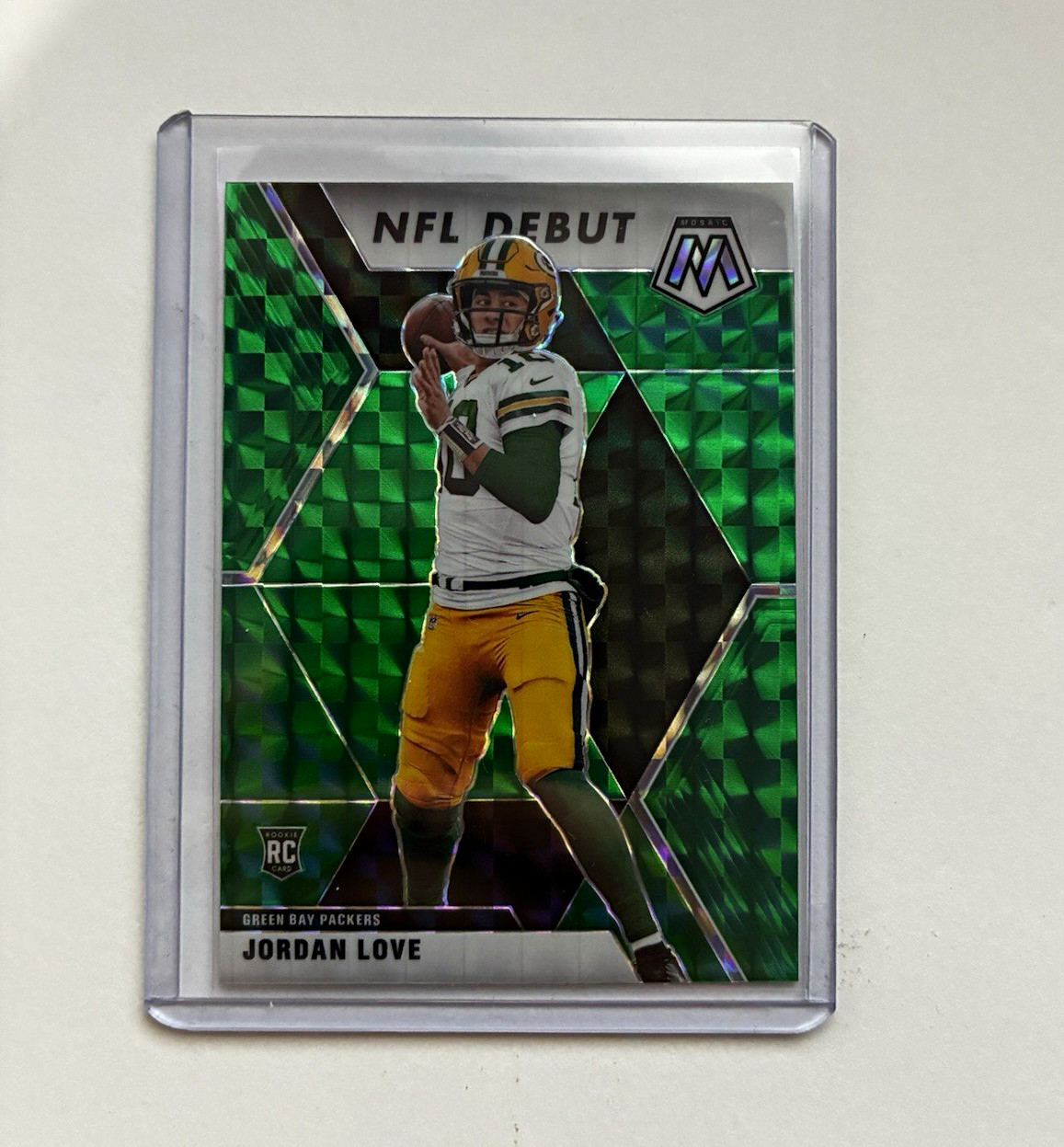 Panini 2020 Mosaic NFL Debut Jordan Love #264 Green Mosaic Prizm RC