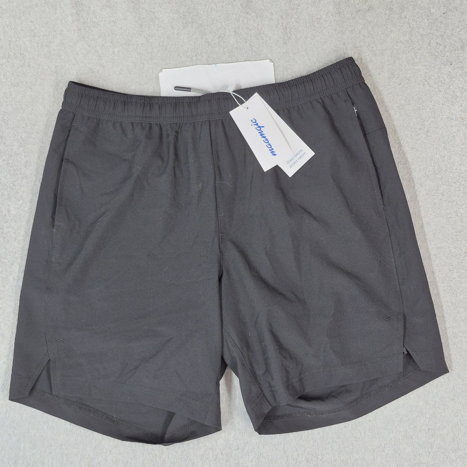 Maamgic Men Swimwear M Black Swim Trunks Drawstring Pockets 8\
