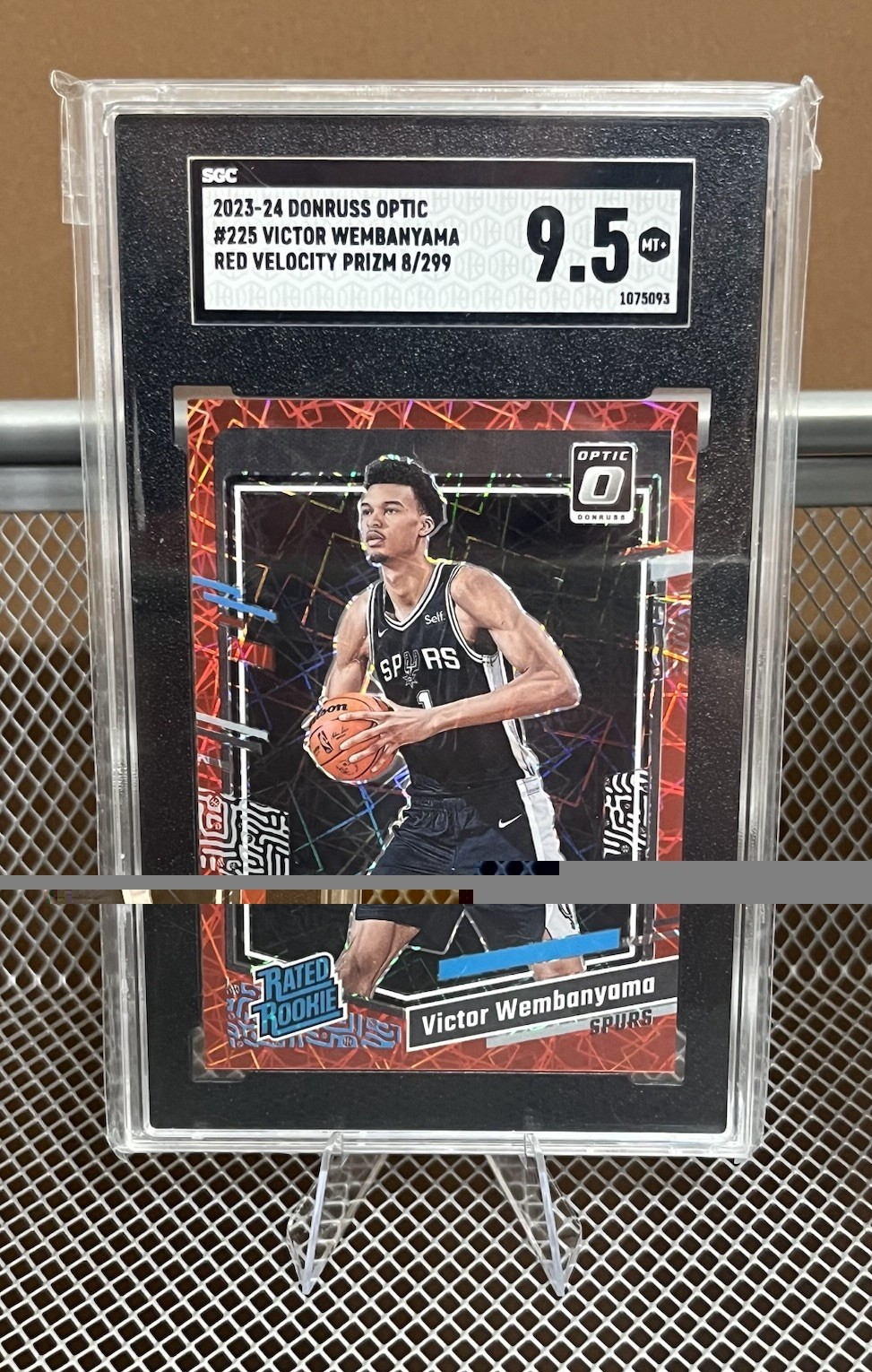 Panini 2023-24 Donruss Optic Rated Rookie Wembanyama #225 Red /299 Spurs