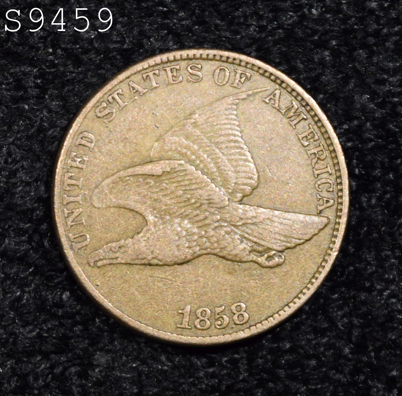1858-LL Flying Eagle Cent \