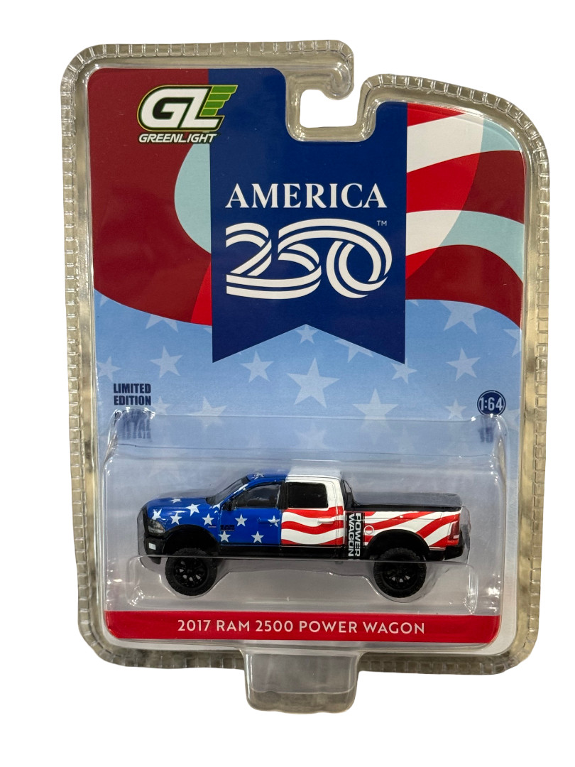 Greenlight Anniversary America 250 Edition – 2017 Ram 2500 Power Wagon 1/64 Greenlight Anniversary America 250 Edition – 2017 Ram 2500 Power Wagon 1/64