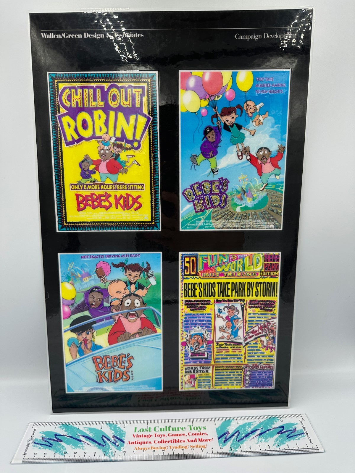 Rare 1992 Paramount Bebe's Kids Advertising Presentation Board Mock Up Posters.