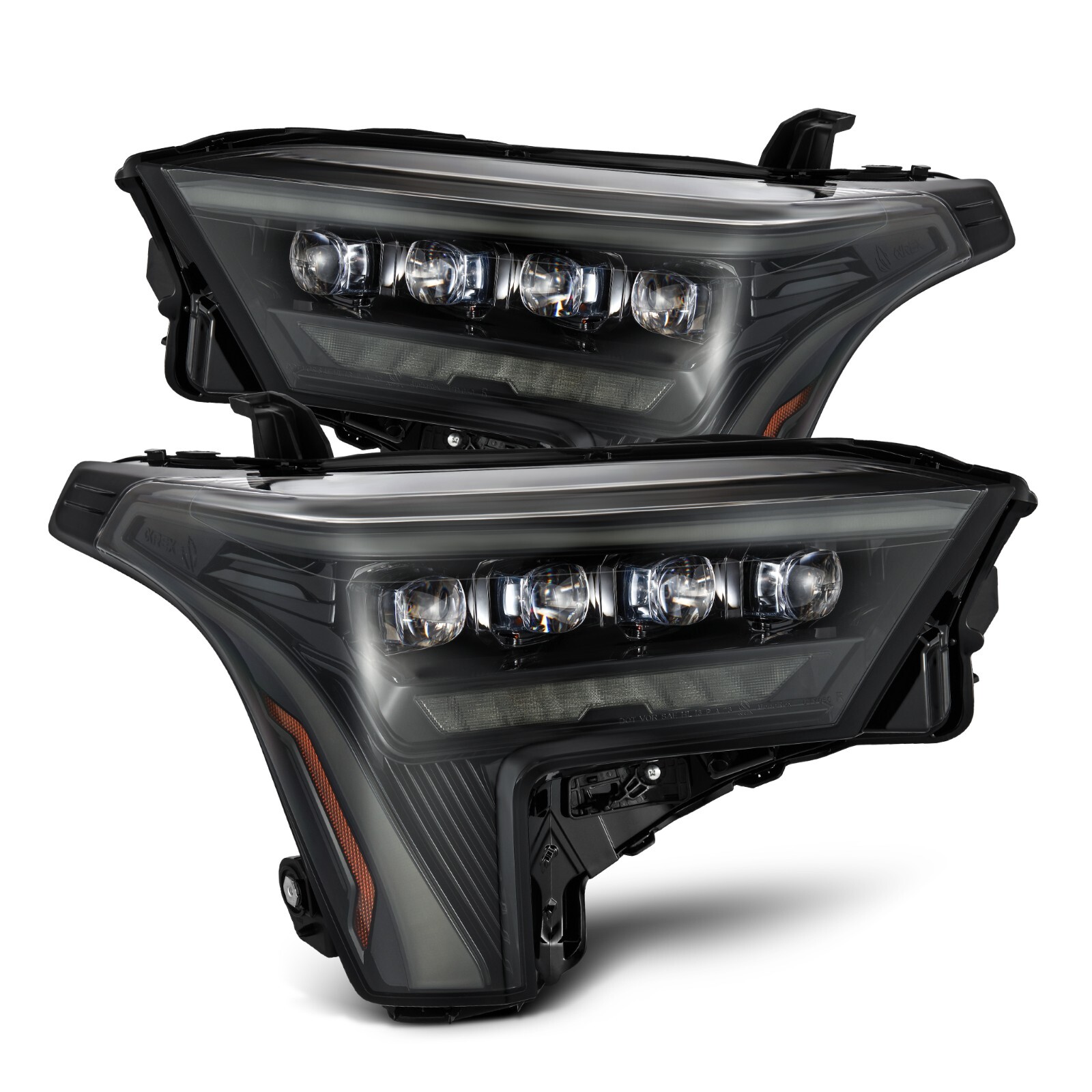 For 22-24 Toyota Tundra Sequoia Black Headlights LED Amber DRL with Converter For 22-24 Toyota Tundra Sequoia Black Headlights LED Amber DRL with Converter