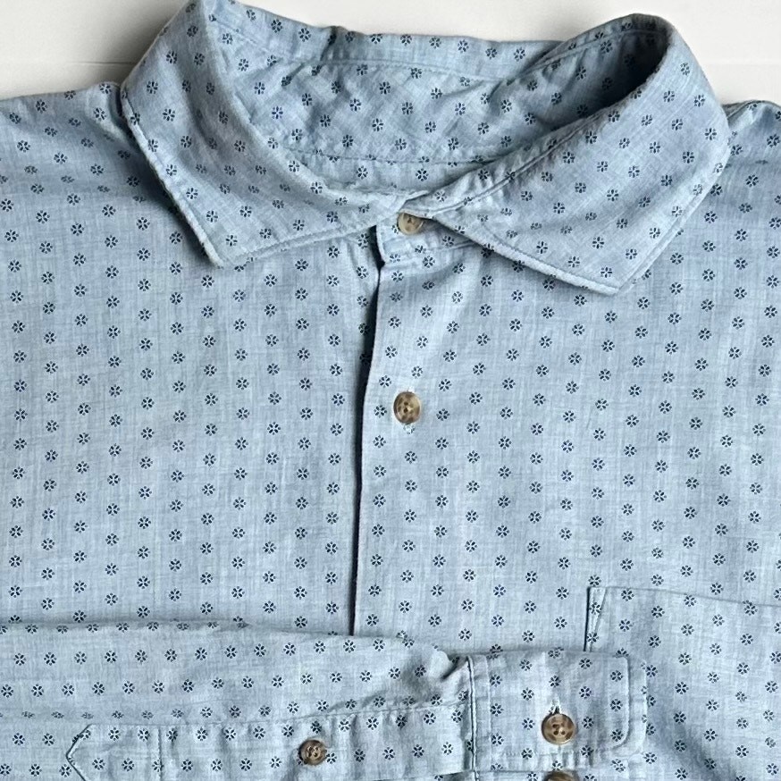 Johnnie-O Hangin\' Out Light Blue Long Sleeve Button Down XXL