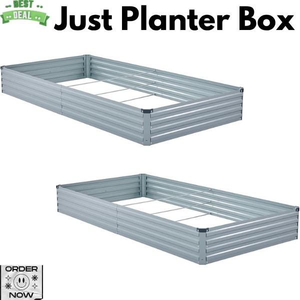 2 Pack 6x3x1FT Galvanized Raised Garden Beds Kit Outdoor Metal Gardening Plante 2 Pack 6x3x1FT Galvanized Raised Garden Beds Kit Outdoor Metal Gardening Plante