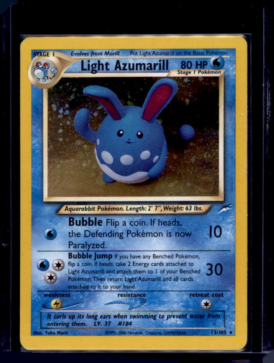 Light Azumarill 13/105 Rare Neo Destiny Pokemon Unlimited Holo Moderately Played