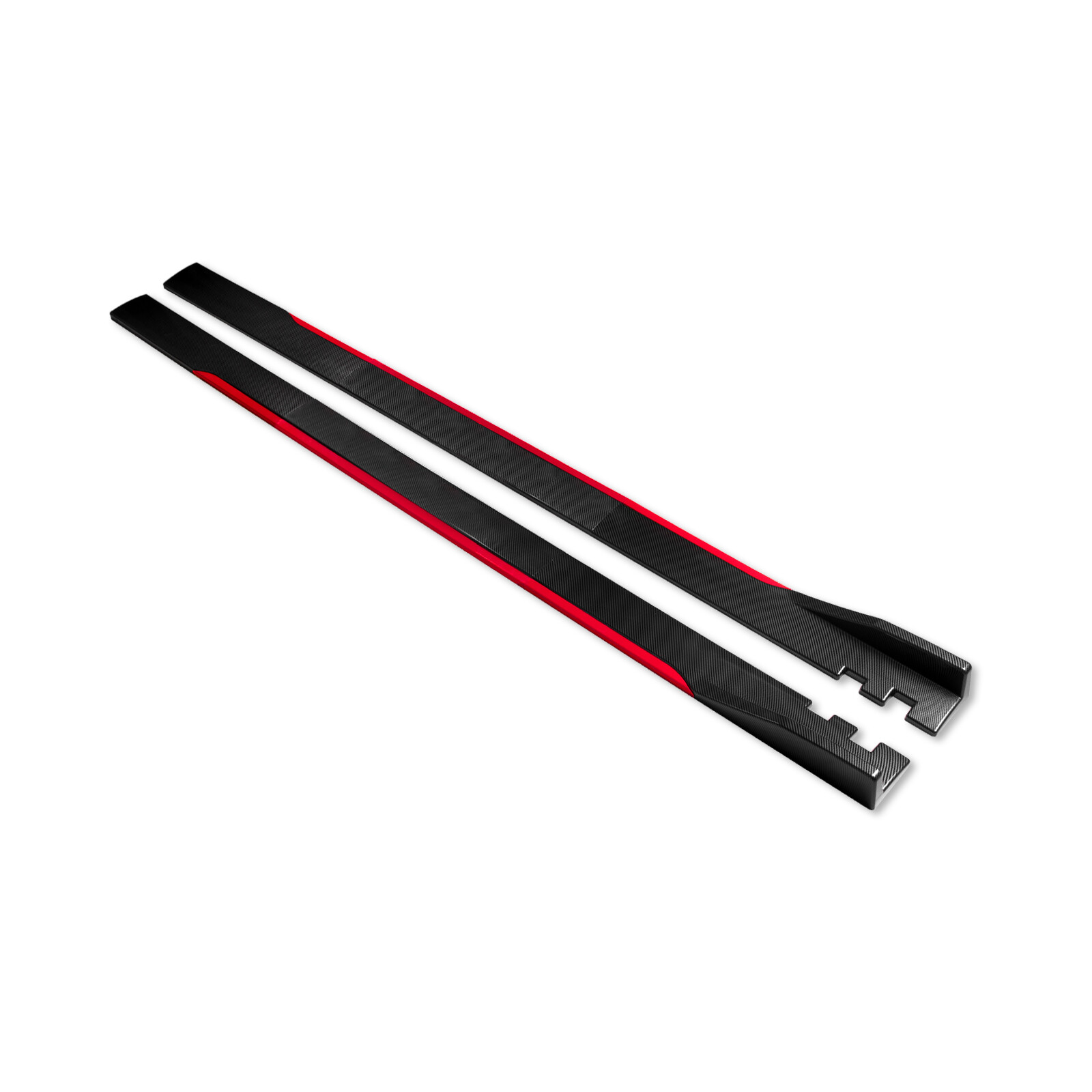 2.2M/2M Car Door Side Skirt Rocker Splitters Diffuser Extensions w/ Hardware L&R