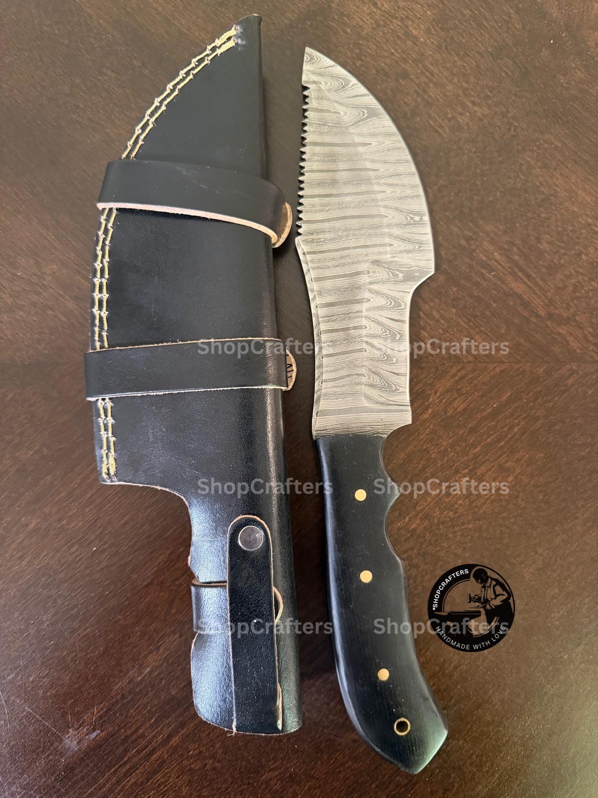 THE HUNTED MOVIE REPLICA SWEEPER TRACKER HUNTSMAN DAMASCUS BLADE HUNTING KNIFE