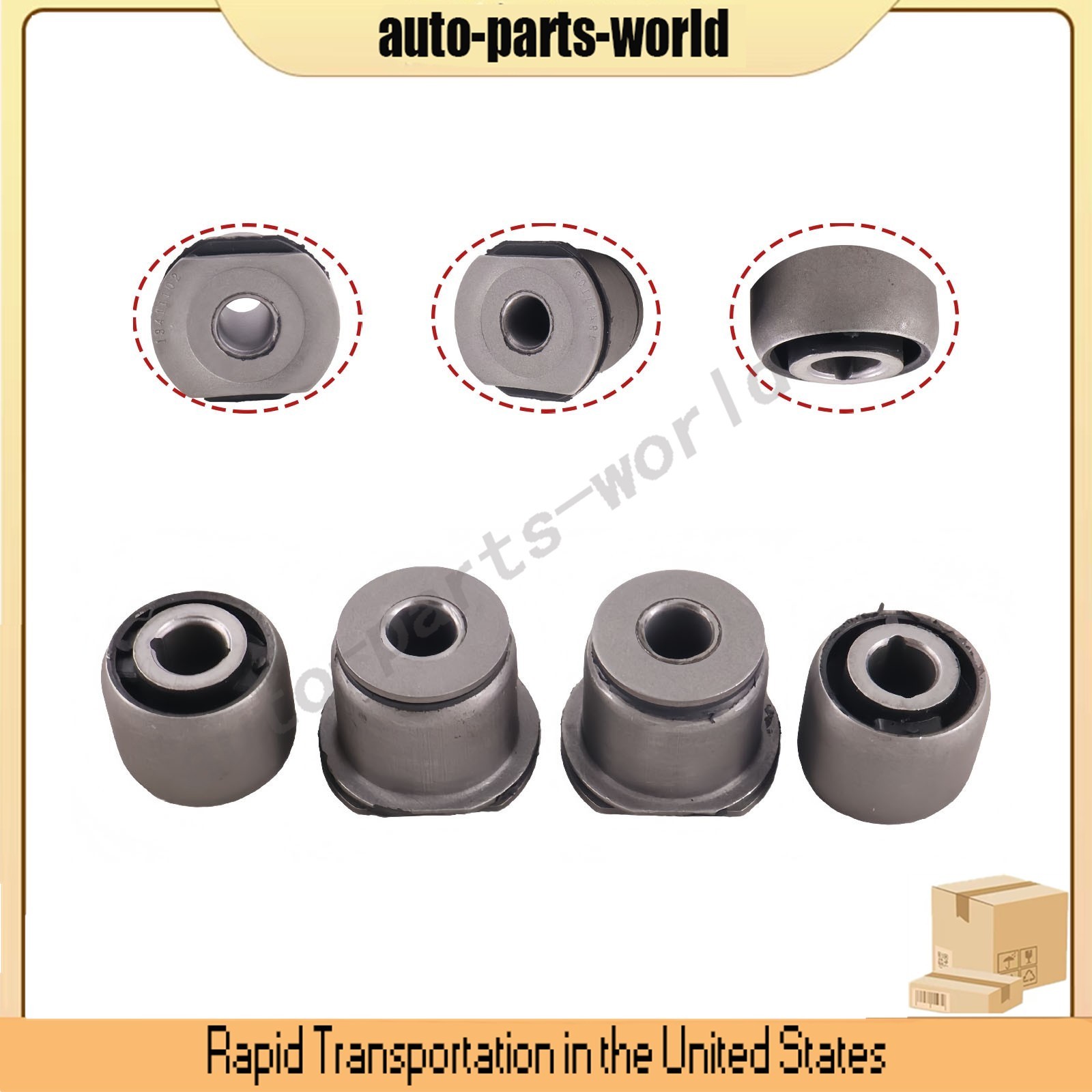 4Pcs Frt Lower Control Arm Bushing Kit For 2013-2018 Cadillac XTS 13411102