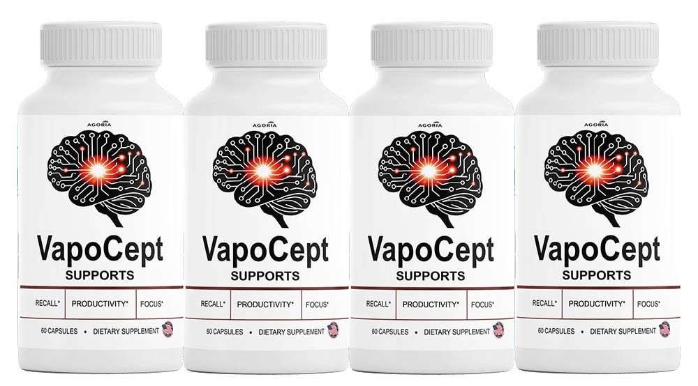 (4 Pack) VapoCept Nootropic Brain Health Support Formula, VapoCept Capsules