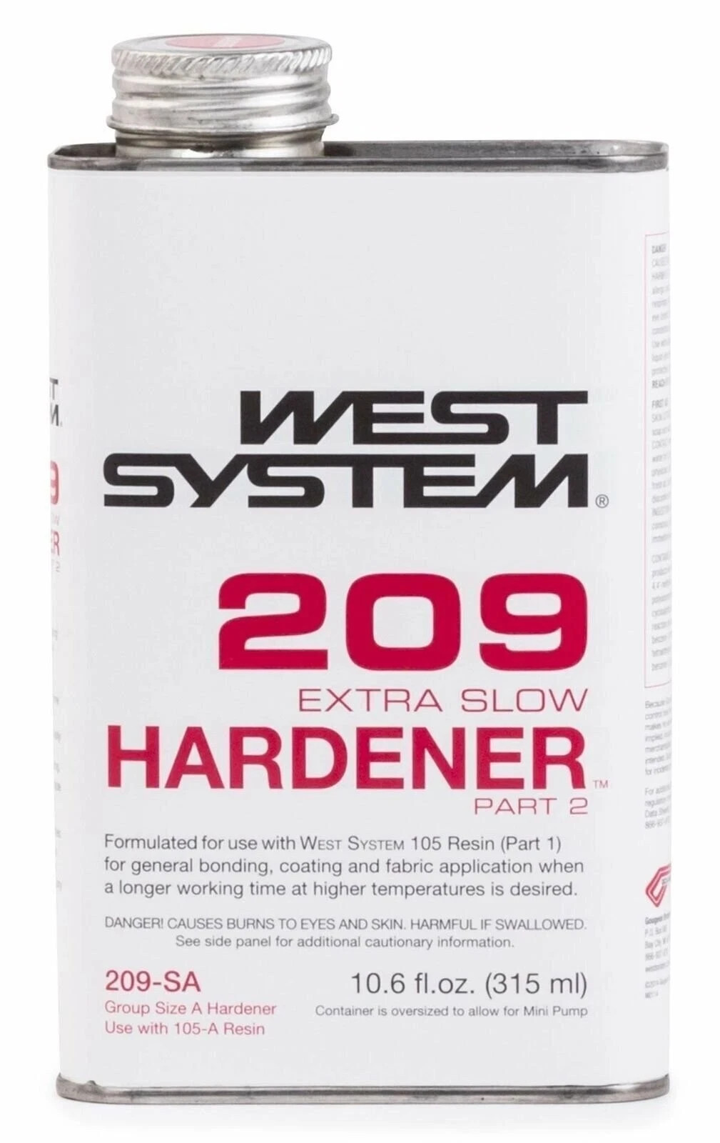 WEST SYSTEM 209 EXTRA SLOW HARDENER 10.6 fl 209-SA 