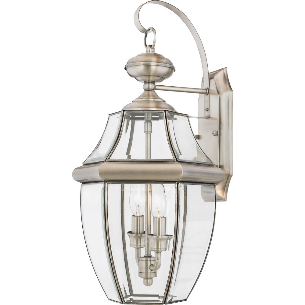 Newbury - 2 Light Large Wall Lantern - 20 Inches high-Pewter Finish Outdoor Newbury - 2 Light Large Wall Lantern - 20 Inches high-Pewter Finish Outdoor